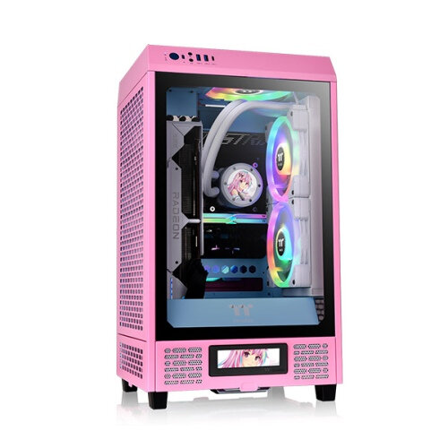 Thermaltake Tower 200, Mini Tower, PC, Pink, Mini-ITX, Stahl, Gehärtetes Glas, Gaming