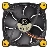 Thermaltake Riing 14, Ventilator, 14 cm, 1400 RPM, 28,1 dB, 51,15 cfm, Schwarz, Gelb