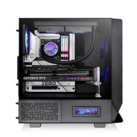 Thermaltake Ceres 330 TG, Midi Tower, PC, Schwarz, ATX, EATX, micro ATX, Mini-ITX, SPCC, Gehärtetes Glas, 18,5 cm