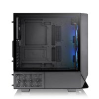 Thermaltake Ceres 330 TG, Midi Tower, PC, Schwarz, ATX, EATX, micro ATX, Mini-ITX, SPCC, Gehärtetes Glas, 18,5 cm