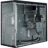 Inter-Tech TM-515, Micro Tower, PC, Schwarz, micro ATX, Metall, 36 cm