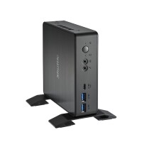 Shuttle Nano PC System NC4010XA, Intel Celeron 7305, 4GB RAM, 128GB M.2 SSD, 1x HDMI, 1x DP,1xUSB-C/DP, 6x USB3.2, 1x 2.5" bay, 2x M.2, 1x LAN, inkl. VESA & Stand, Intel® Celeron®, 7305, 4 GB, DDR4-SDRAM, 128 GB, SSD