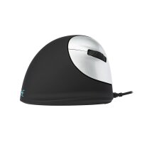 R-Go Tools Ergonomische Maus R-Go HE Break mit Pausensoftware, medium (Handlänge 165-185mm), Rechtshänder, verkabelt, schwarz, rechts, USB Typ-A, 3500 DPI, Schwarz