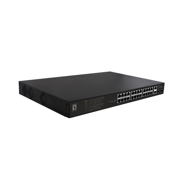 LevelOne FGP-2831, Unmanaged, Fast Ethernet (10/100), Power over Ethernet (PoE), Rack-Einbau, 1U