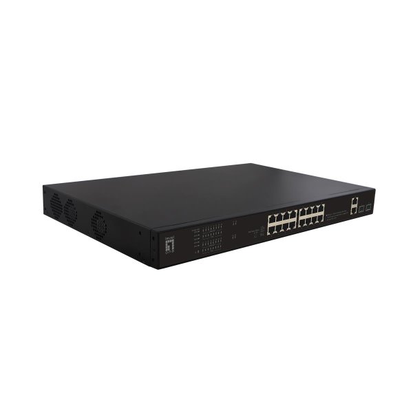 LevelOne FGP-2031, Unmanaged, Fast Ethernet (10/100), Power over Ethernet (PoE), Rack-Einbau, 1U