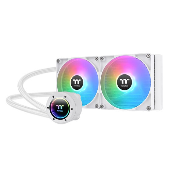 Thermaltake CL-W377-PL14SW-A, All-in-One-Flüssigkeitskühler, 14 cm, 84,32 cfm, Weiß