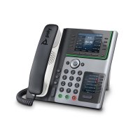 HP POLY Edge E450 IP Telefon und PoE-fähig, IP-Telefon, Schwarz, Kabelgebundenes Mobilteil, 8 Zeilen, IPS, 8,89 cm (3.5")