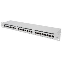 Intellinet 24-Port Cat6a Patchpanel, geschirmt, FTP, 1...