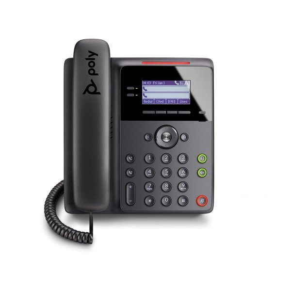 HP POLY Edge B30 IP Telefon und PoE-fähig, IP-Telefon, Schwarz, Kabelgebundenes Mobilteil, Tisch/Wand, 4 Zeilen, LCD