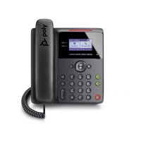 HP POLY Edge B30 IP Telefon und PoE-fähig, IP-Telefon, Schwarz, Kabelgebundenes Mobilteil, Tisch/Wand, 4 Zeilen, LCD