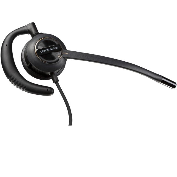 HP POLY EncorePro 530D Diskretes digitales Headset mit Quick Disconnect TAA, Kabelgebunden, Anrufe/Musik, Kopfhörer, Schwarz