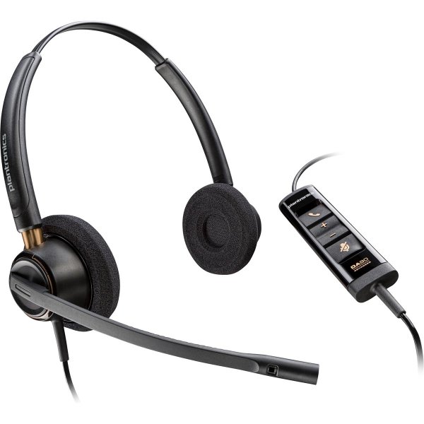 HP POLY EncorePro 525 USB-C Stereo-Headset, Kabelgebunden, Anrufe/Musik, 55 g, Kopfhörer, Schwarz