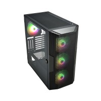 FSP CUT592, Tower, PC, Schwarz, ATX, EATX, micro ATX, Mini-ITX, SPCC, Gehärtetes Glas, Multi