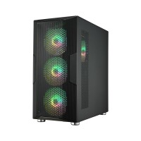 FSP CUT592, Tower, PC, Schwarz, ATX, EATX, micro ATX, Mini-ITX, SPCC, Gehärtetes Glas, Multi