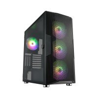 FSP CUT592, Tower, PC, Schwarz, ATX, EATX, micro ATX, Mini-ITX, SPCC, Gehärtetes Glas, Multi