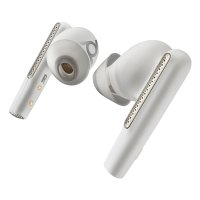 HP POLY Voyager Free 60 UC M White Sand Earbuds +BT700 USB-C Adapter +Basic-Ladeetui, Kabellos, Anrufe/Musik, Kopfhörer, Weiß