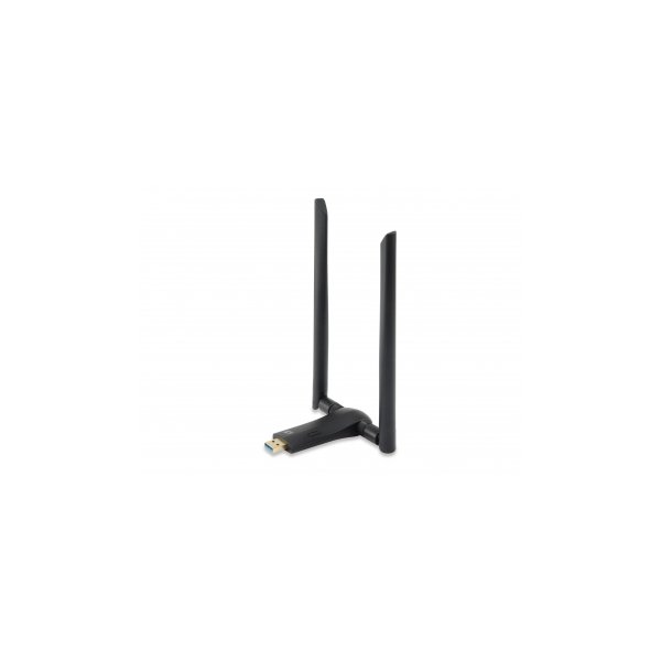 LevelOne WUA-1810E, Kabellos, USB, WLAN, Wi-Fi 5 (802.11ac), 867 Mbit/s, Schwarz