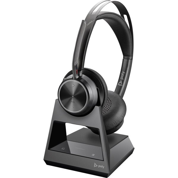 HP POLY Voyager Focus 2 USB-C Headset, mit Tischladegerät, für Microsoft Teams zertifiziert, Kabellos, Büro/Callcenter, 20 - 20000 Hz, 176 g, Kopfhörer, Schwarz