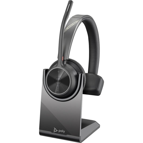 HP POLY Voyager 4310 UC Monaurales Headset +BT700 USB-A Adapter +Ladestation, Kabellos, Büro/Callcenter, 20 - 20000 Hz, 122 g, Kopfhörer, Schwarz