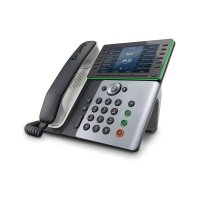 HP POLY Edge E500 IP Telefon und PoE-fähig, IP-Telefon, Schwarz, Kabelgebundenes Mobilteil, 12 Zeilen, IPS, 12,7 cm (5")