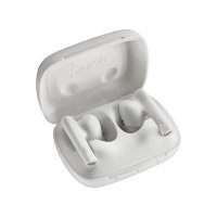 HP POLY Voyager Free 60 UC White Sand Earbuds +BT700 USB-C Adapter +Basic-Ladeetui, Kabellos, Anrufe/Musik, Kopfhörer, Weiß