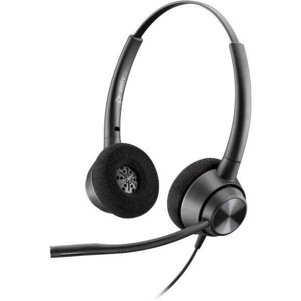 HP POLY EncorePro 320 USB-A Stereo-Headset TAA, Kabelgebunden, Büro/Callcenter, 105 g, Kopfhörer, Schwarz