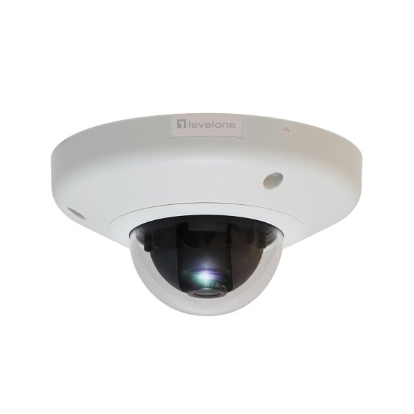 LevelOne Fixed Dome Network Camera, 3-Megapixel, PoE 802.3af, IP-Sicherheitskamera, Kabelgebunden, CE, FCC, IK08, Decke/Wand, Schwarz, Weiß, Dome