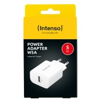 Intenso 1x USB-A Adapter weiß, Drinnen, AC, Weiß