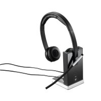 Logitech Wireless Headset Dual H820e, Kabellos, Büro/Callcenter, 150 - 7000 Hz, 128 g, Kopfhörer, Schwarz