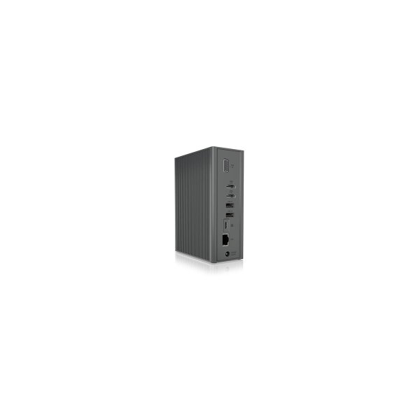 ICY BOX IB-DK2262AC, Verkabelt, USB 3.2 Gen 1 (3.1 Gen 1) Type-A, 55 W, 10,100,1000 Mbit/s, Anthrazit, MicroSD (TransFlash), SD