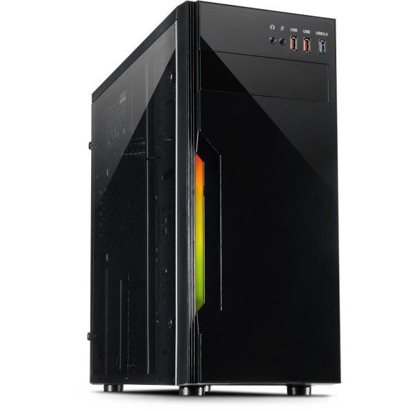 Inter-Tech B-42 RGB, Tower, PC, Schwarz, ATX, micro ATX, Metall, Gaming