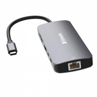 Verbatim CMH-09, USB Typ-C, HDMI, RJ-45, USB 3.2 Gen 1...