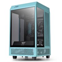 Thermaltake The Tower 100, Mini Tower, PC, Türkis, Mini-ITX, SPCC, Gehärtetes Glas, 19 cm