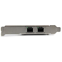 StarTech.com 2 Port PCI Express Gigabit Ethernet Netzwerkkarte - PCIe Server Adapter, Eingebaut, Kabelgebunden, PCI Express, Ethernet, 2000 Mbit/s, Aluminium, Schwarz