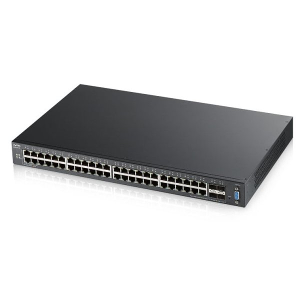 ZyXEL XGS2210-52, Managed, L2, Gigabit Ethernet (10/100/1000), Rack-Einbau, 1U