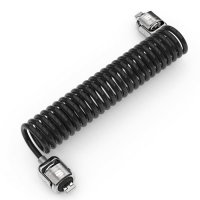 Compulocks Dual Head Coiled Cable Keyed Lock, 2...