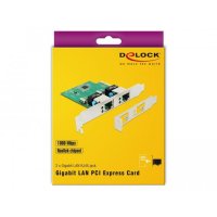 Delock 89999, Eingebaut, Kabelgebunden, PCI Express, WLAN, 1000 Mbit/s, Grün