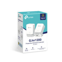 TP-LINK G.hn1200 Powerline Kit, 607 Mbit/s, Gigabit Ethernet, 10,100,1000 Mbit/s, HomePlug AV2, 300 m, Weiß