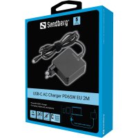 SANDBERG USB-C AC Charger PD65W EU 2M, Drinnen, AC, 20 V,...