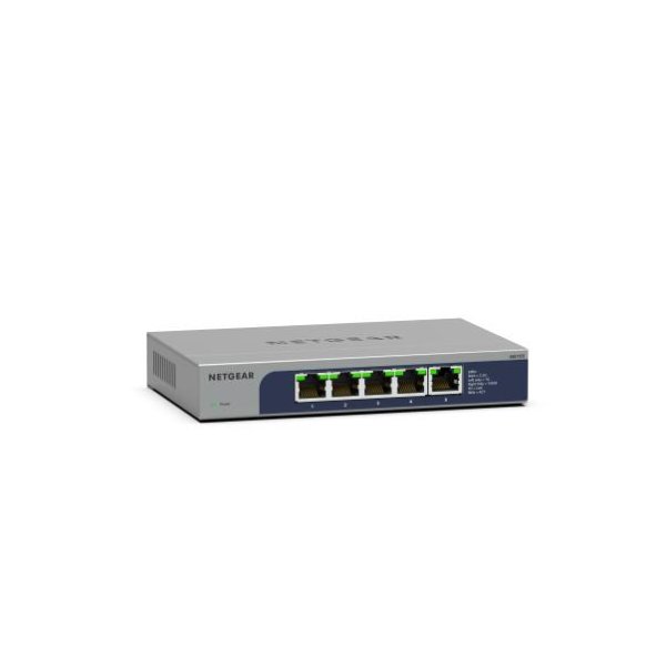 Netgear MS105-100EUS, Unmanaged, 2.5G Ethernet (100/1000/2500), Power over Ethernet (PoE), Rack-Einbau, 1U