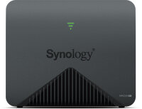 Synology MR2200AC, Wi-Fi 5 (802.11ac), Dual-Band (2,4 GHz/5 GHz), Eingebauter Ethernet-Anschluss, Schwarz, Tabletop-Router