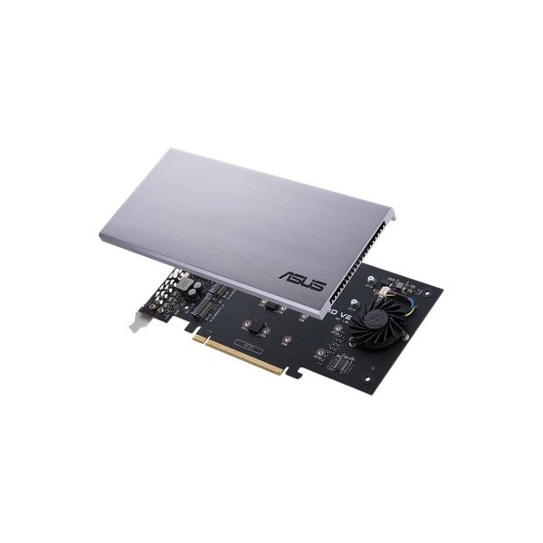 ASUS HYPER M.2 X16 CARD V2, PCIe, M.2, PCIe 3.0, 128 Gbit/s, 202 mm, 13 mm