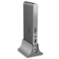 Lindy 43349, Kabelgebunden, USB 3.2 Gen 1 (3.1 Gen 1) Type-C, 100 W, 10,100,1000 Mbit/s, Silber, MicroSD (TransFlash), SD