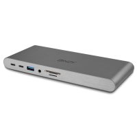 Lindy 43349, Kabelgebunden, USB 3.2 Gen 1 (3.1 Gen 1) Type-C, 100 W, 10,100,1000 Mbit/s, Silber, MicroSD (TransFlash), SD