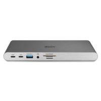 Lindy 43349, Kabelgebunden, USB 3.2 Gen 1 (3.1 Gen 1) Type-C, 100 W, 10,100,1000 Mbit/s, Silber, MicroSD (TransFlash), SD