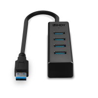 Lindy 43325, USB 3.2 Gen 1 (3.1 Gen 1) Type-C, USB 3.2 Gen 1 (3.1 Gen 1) Type-A, 5000 Mbit/s, Grau, Aluminium, Kunststoff, 0,3 m