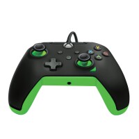 PDP Kabelgebundener Controller: Neon Black Für Xbox Series X|S, Xbox One und Windows 10/11, Gamepad, PC, Xbox One, Xbox Series S, Xbox Series X, D-Pad, Menü-Taste, Schaltfläche Teilen, View button, Analog / Digital, Kabelgebunden, USB