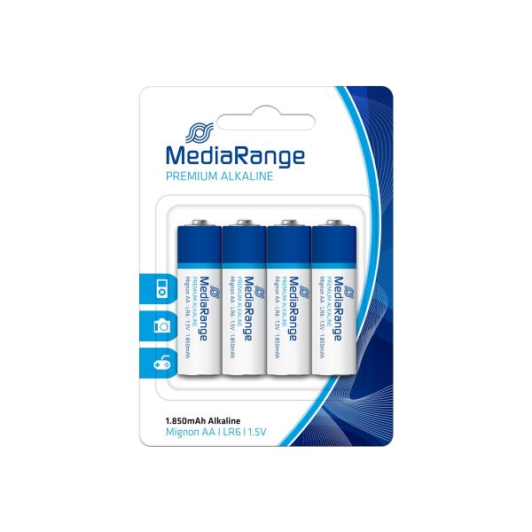 MEDIARANGE MRBAT104, Einwegbatterie, AA, Alkali, 1,5 V, 4 Stück(e), 1850 mAh