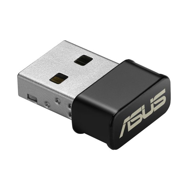 ASUS USB-AC53 Nano, Kabellos, USB, WLAN, Wi-Fi 5 (802.11ac), 867 Mbit/s, Schwarz, Edelstahl