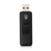 V7 VF24GAR-3E, 4 GB, USB Typ-A, 2.0, 12 MB/s, Dia, Schwarz